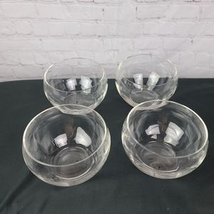 Toscany. Handblown in Poland Crystal Bowls Set of Four